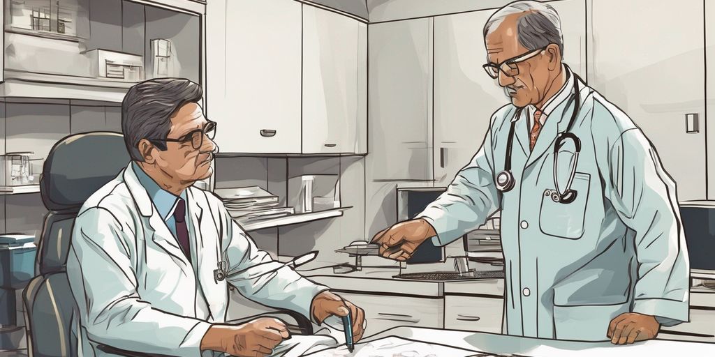 neurologist consulting patient in Ouro Branco